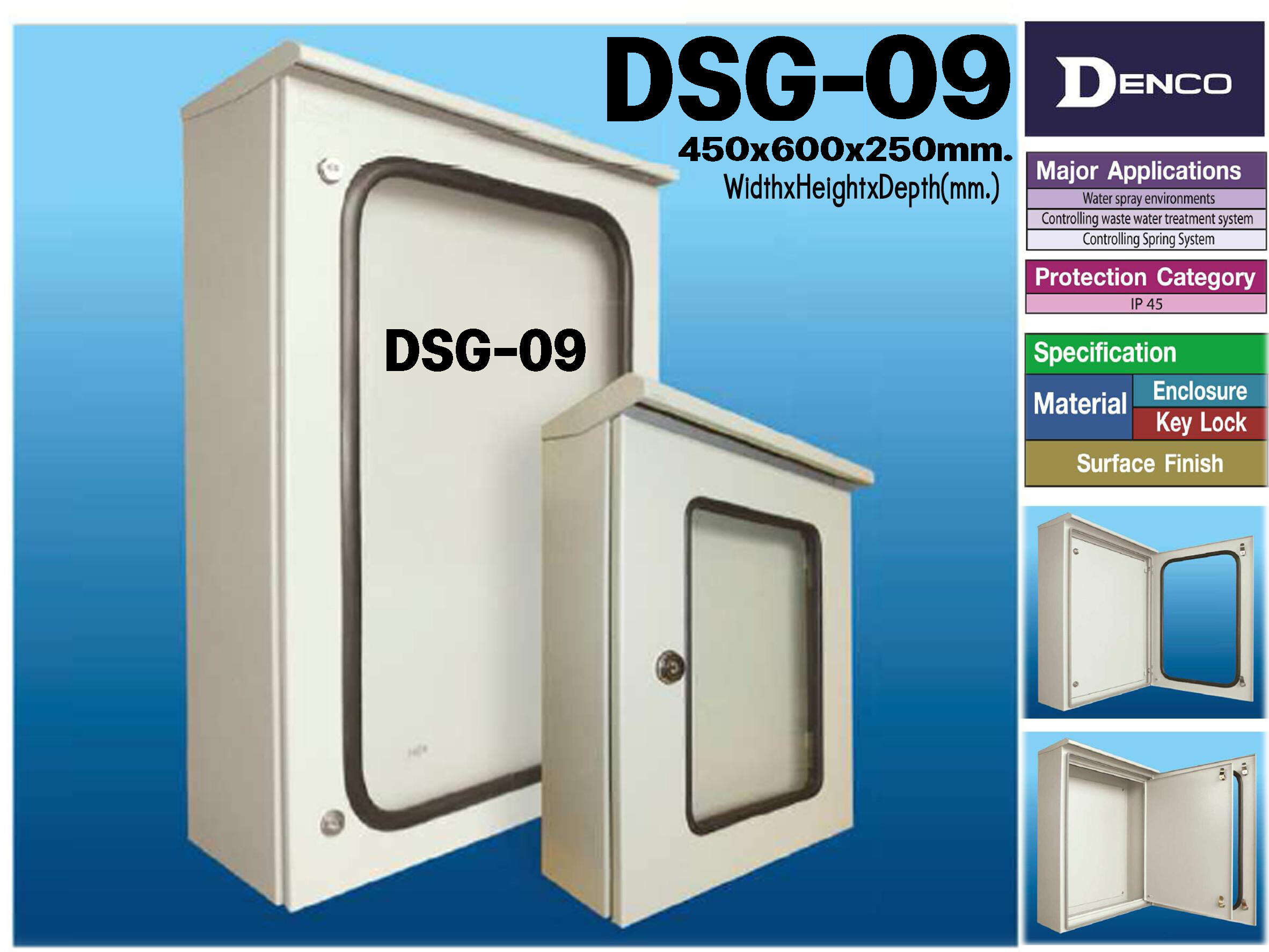 ตู้กันน้ำประตู2ชั้น มีกระจกDSG-09 จำนวน1ใบ ราคา 3,969 บาท*ส่งฟรี