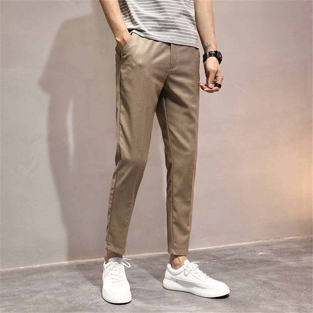 MNO.9 Men Fashion Slack Pants 7 Color 2009 กางเกงสแล็คชาย กางเกง5ส่วนชาย กางเกงเกาหลีชาย กางเกงขายาวผช กางเกงแสลคชาย กางเกงชายขายาว กางเกงสเลคชาย