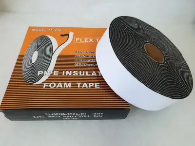 เฟล็กซ์เทป Flex Tape TF-230 ฉนวนแผ่นม้วนมีกาวในตัว ใช้หุ้มท่อแอร์ หรือใช้เ็นเทปกันกระแทก ความหนา 3 มิลลิเมตร x กว้าง 2 นิ้ว x ยาว 9.1 เมตร