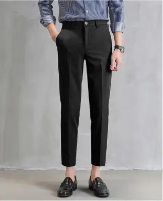 BGBG - Fashion Casual Slacks Cropped Pants X201 กางเกงสแล็คชาย 5ส่วน สไตย์เกาหลี กางเกงขายาวชาย (3)