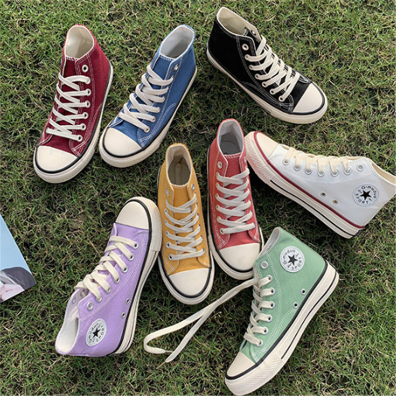 ⭐⭐Converse 2021 ปี 1970 มาพร้อมกับกล่องรองเท้า, รองเท้าใหม่ฤดูใบไม้ผลิและฤดูร้อนกีฬา, รองเท้าผู้ชาย, รองเท้าผู้หญิง, รองเท้ากีฬาสูงด้านบนรอ