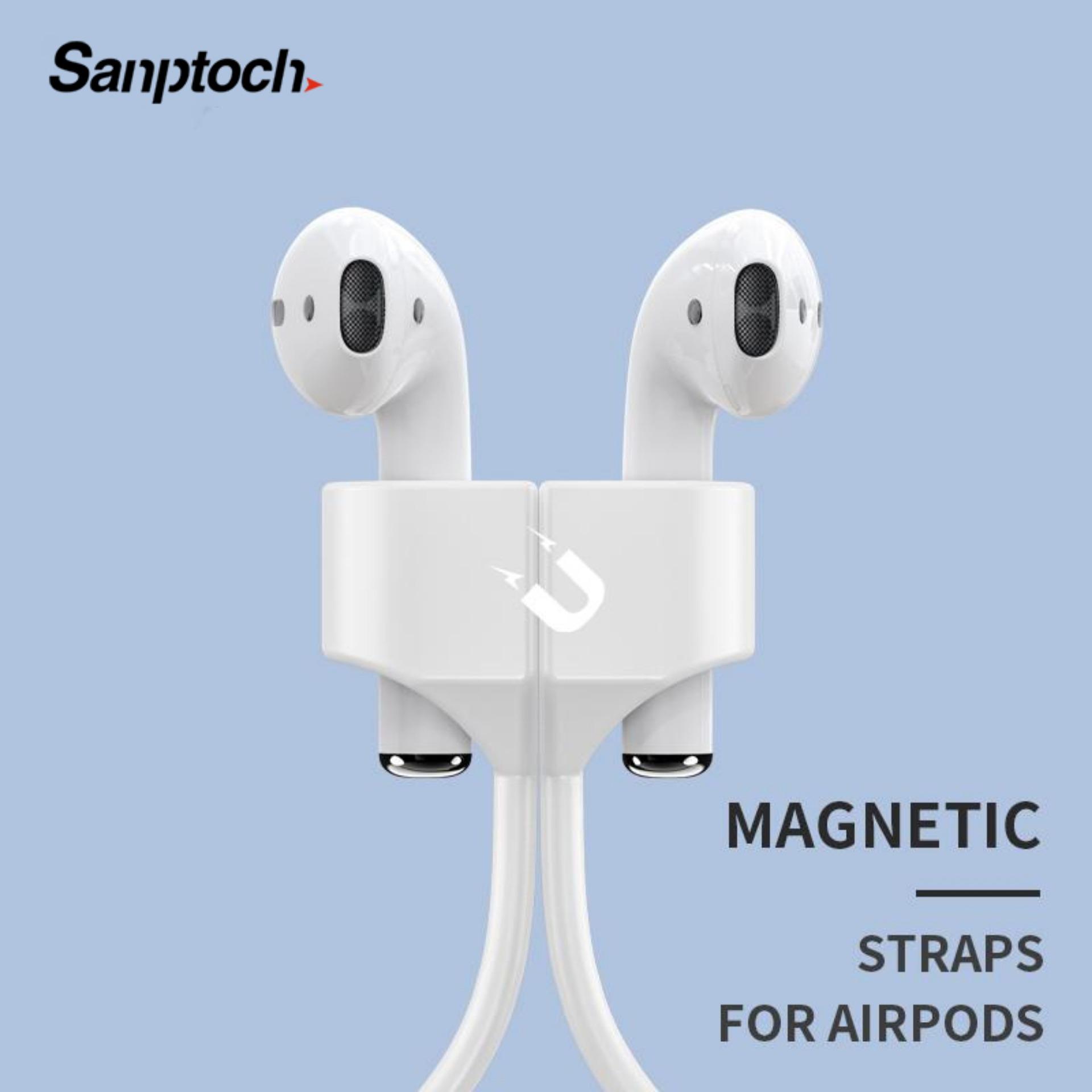 Sanptoch Magnetic Strap For Airpods 1/2 Anti Lost Straps Earphone String Rope For Bluetooth TWS Wireless Silicone Cable Holder Case ราคา 57 บาท*ส่งฟรี