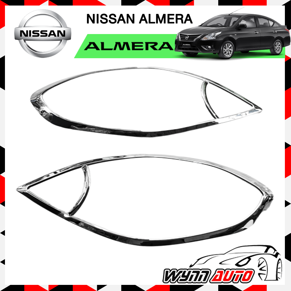 OPTION 2 ครอบไฟท้าย NISSAN ALMERA ครอบไฟท้ายรถยนต์ อุปกรณ์แต่งรถยนต์