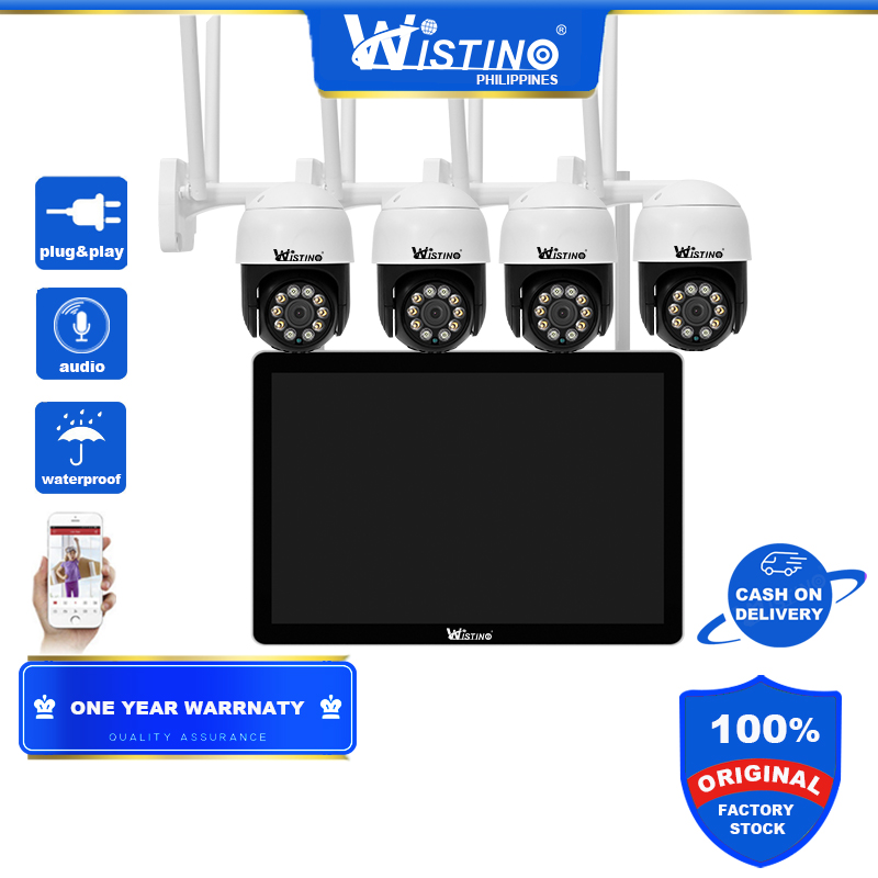 【Delivery in 3 Days 】Wistino 3MP CCTV System Kit Wireless Hisilicon 4CH Security IP Camera Wifi Outdoor NVR P2P Monitor Kits IR LCD Screen Surveillance Cam ราคา 9,999 บาท*ส่งฟรี