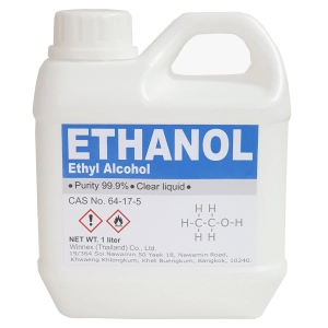สินค้า Ethanol 99.9% หรือ Ethyl Alcohol 99.9% 1 Liter (ไม่มีสี มีกลิ่นละมุน ไม่ฉุน clear liquid & no pungent smell)