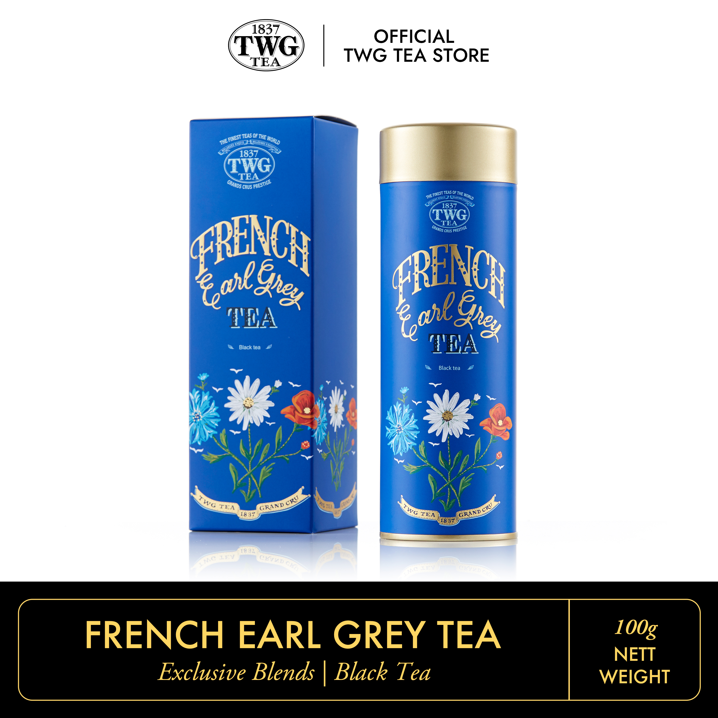 Twg Tea | French Earl Grey | Black Tea Blend | Haute Couture Tea Tin Gift 100g / Tea Tee Doo-Bang-Gee Black Tea French Earl Grey, Packaged 100 Grams ราคา 1,690 บาท*ส่งฟรี