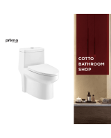 Prema (Distributed by COTTO) สุขภัณฑ์ชิ้นเดียวดีไซน์สวย แบบท่อลงพื้น รุ่น P10002 ผลิตจากเซรามิคคุณภาพดี