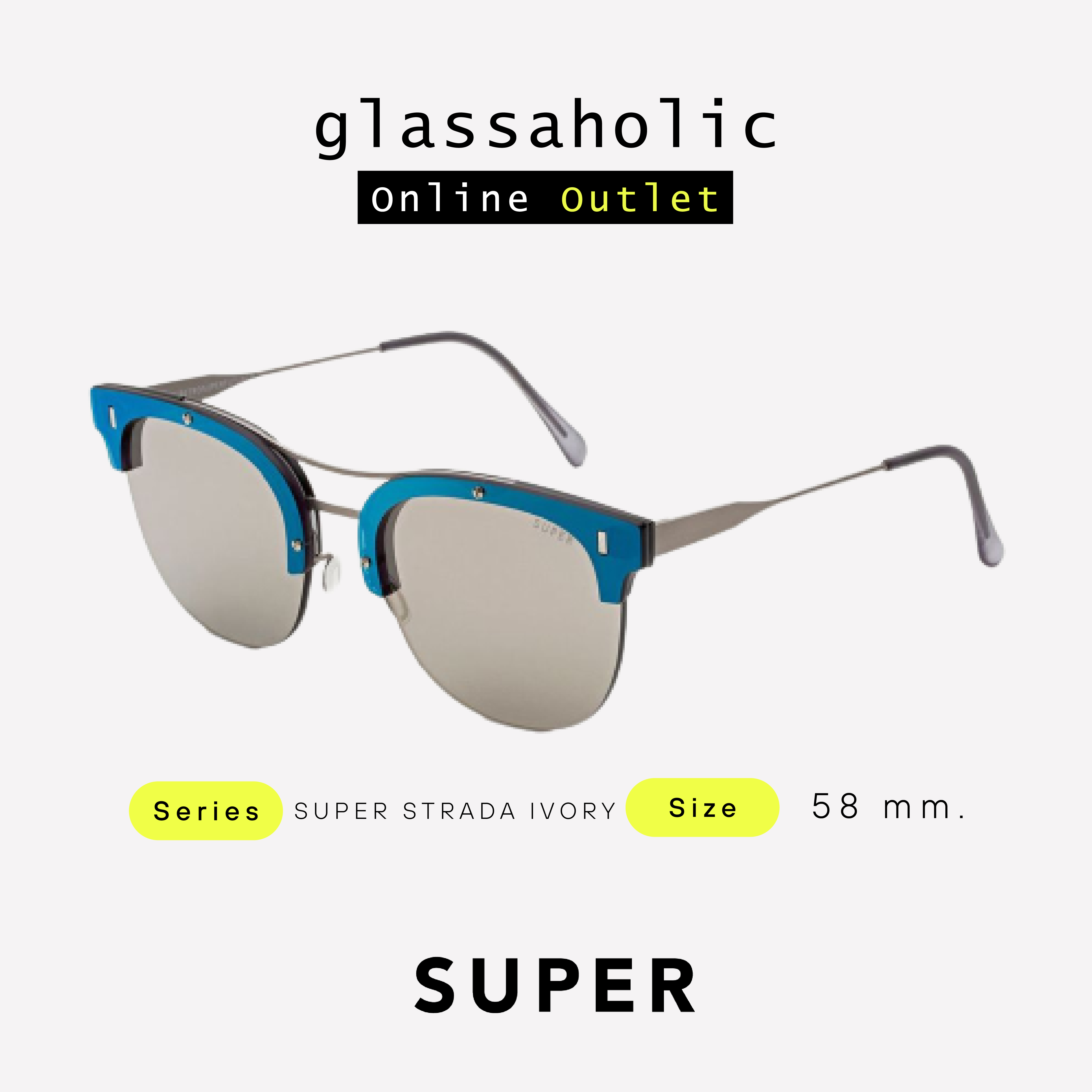 [ลดแรง] แว่นกันแดด SUPER by RETROSUPERFUTURE รุ่น SUPER STRADA IVORY ทรงCat Eye รุ่นฮิต ราคา 9,660 บาท*ส่งฟรี