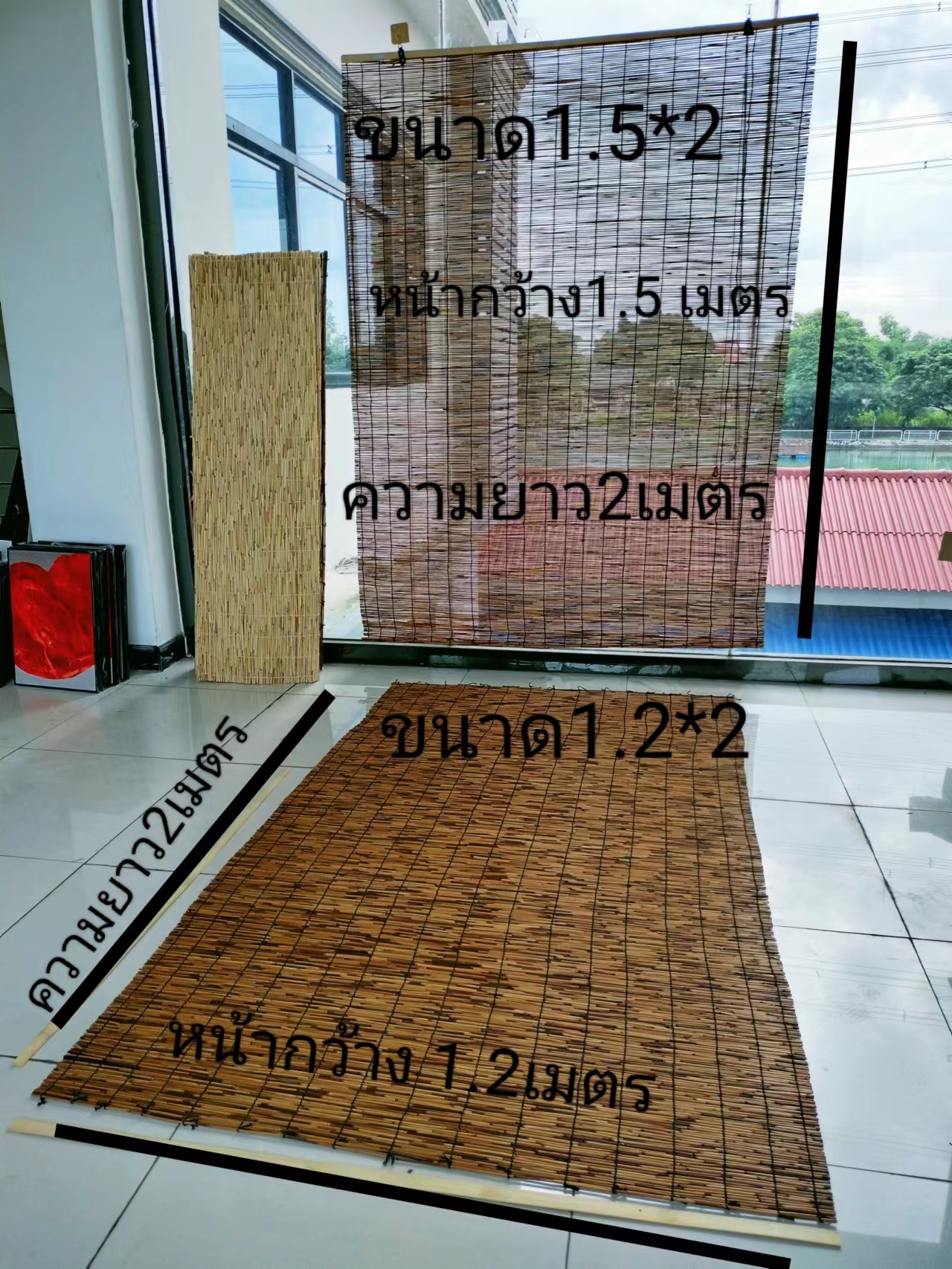 มู่ลี่  ม่านไม้ไผ่ ม่านหญ้า มู่ลี่ ม่านม้วน ม่านกั้นห้อง ม่านบังแดด พร้อมจัดส่ง พร้อมชุดอุปกรณ์ติดตั้ง ราคาพิเศษ