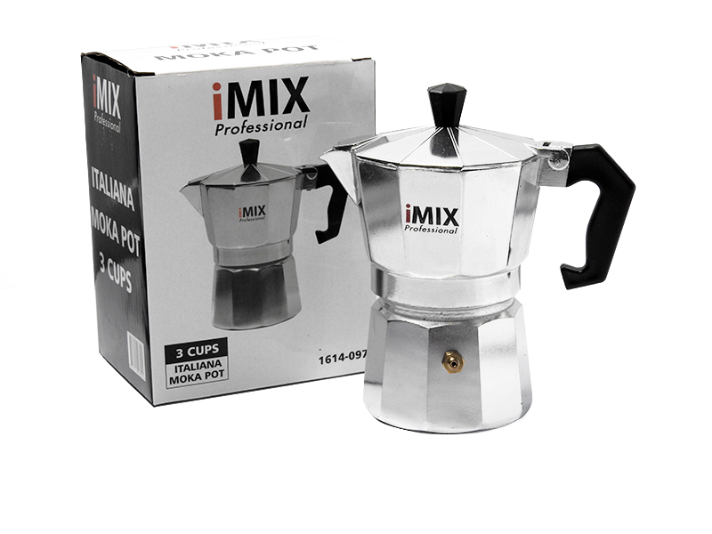 หม้อต้มกาแฟสดมอคค่าพอท (MOKA POT) อลูมิเนียม 3 ถ้วย