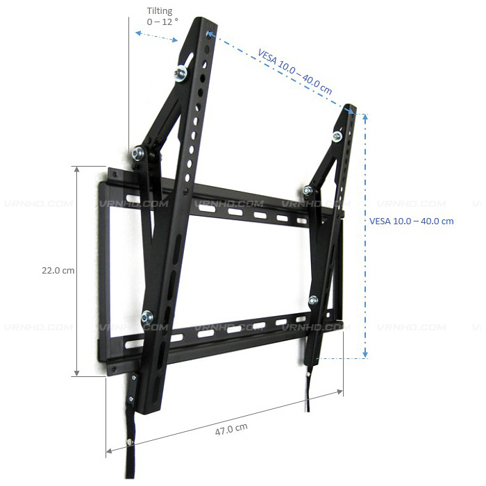 New! TX2242 Flat Design 3.7 cm. ขาแขวนทีวี LED TV 22-60 นิ้ว แบบปรับก้มจอได้ โดยดึงและผลักจอได้ทันที [Max VESA 400x400 mm.]_2 ราคา 990 บาท*ส่งฟรี