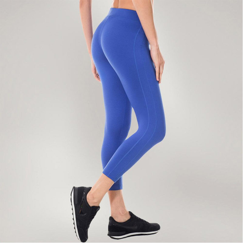 One size Women Solid Color Yoga Pants Casual Sports High Waist Gym Leggings Pants Slim Fit