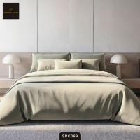 Premier Satin รุ่น Royal Touch ชุดเซ็ทผ้าปูที่นอน 3.5 ฟุต 5 ฟุต 6 ฟุต (ไม่รวมผ้านวม) Cotton sateen 100% ป้องกันไรฝุ่น (สีพื้น)