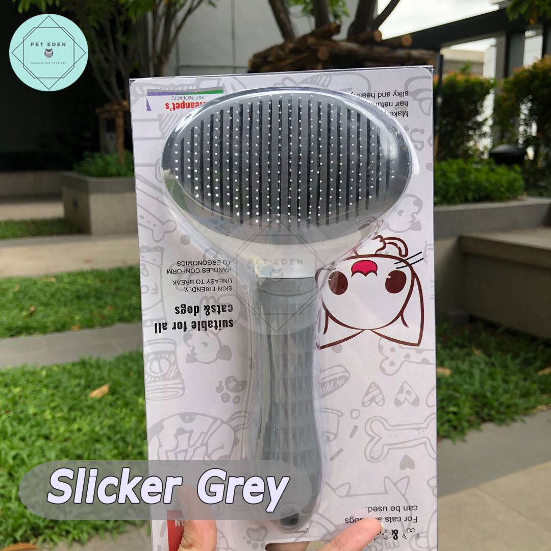 Pet Brush หวีสลิกเกอร์ หวีแปรงขน หวีขนหมา หวีหมุด หวีหมุด แปรงขนหมา แปรงขน แปรงดันขน