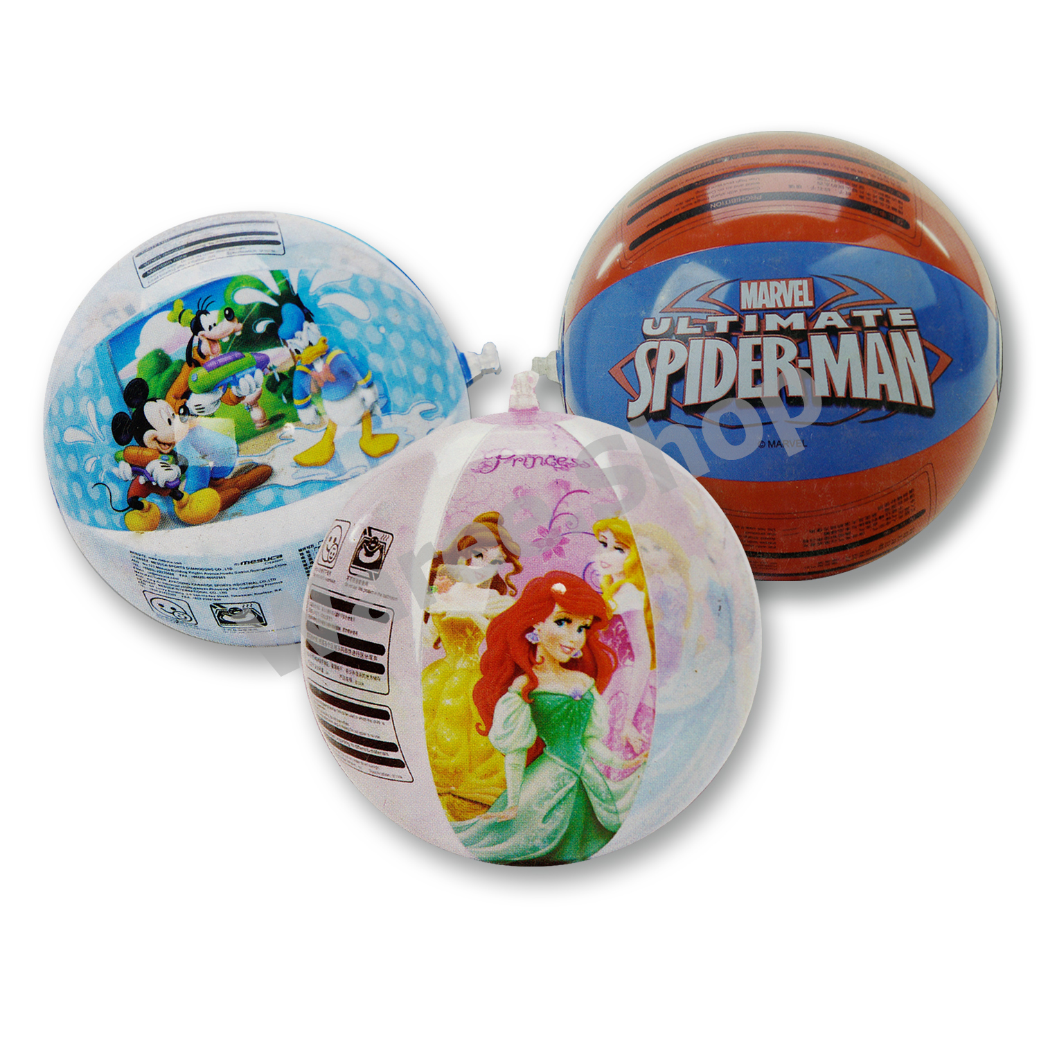 ลูกบอลเป่าลม ลิขสิทธิ์แท้ เจ้าหญิง Disney สไปเดอร์แมน มิกกี้เมาส์ ลูกบอล บอล บอลเป่าลม ลายการ์ตูน ขนาด 35 cm.