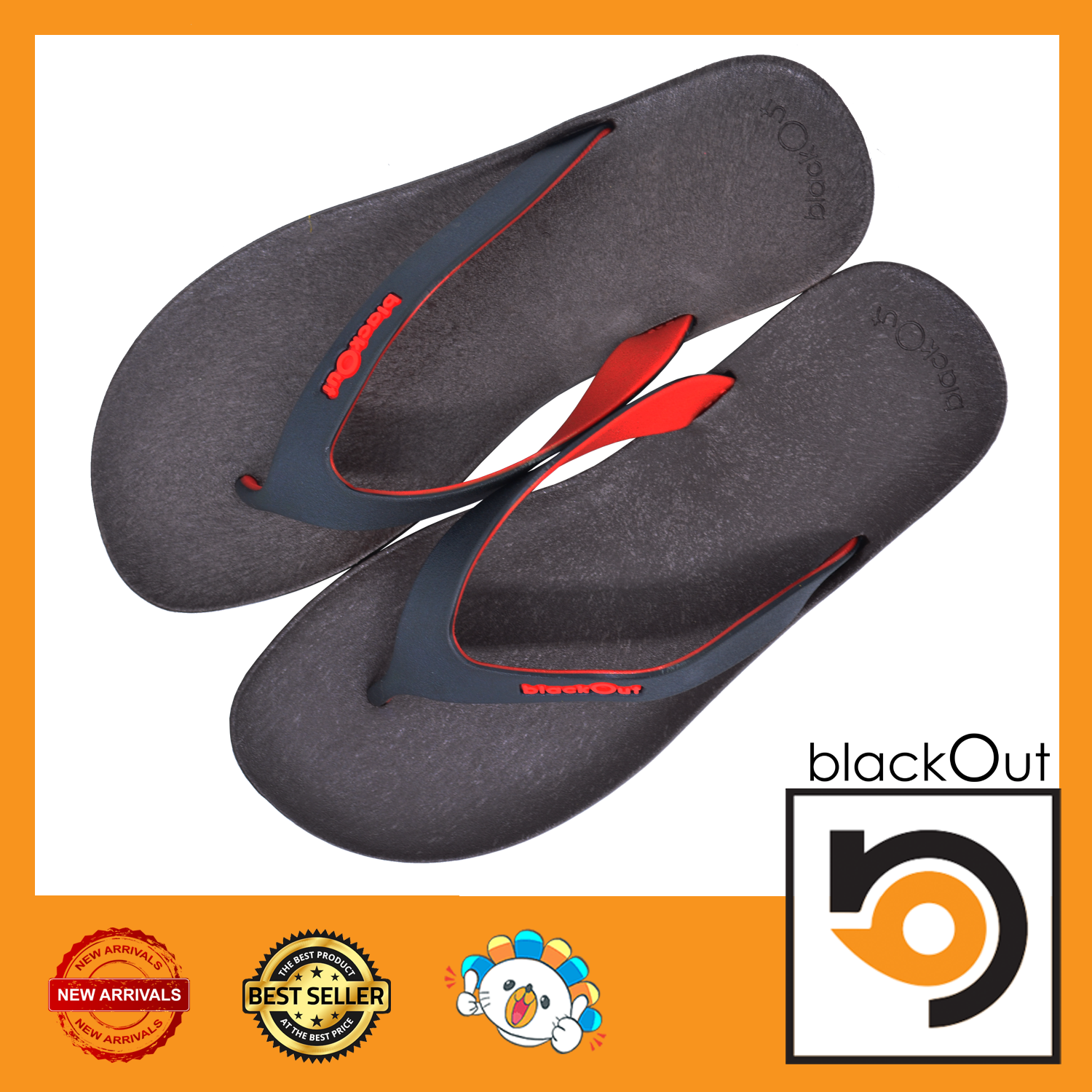 Blackout Flipper / แตะหนีบโกโก้(ดำแดง) ราคา 282 บาท*ส่งฟรี