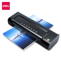 Deli เครื่องเคลือบบัตร เครื่องเคลือบเอกสาร A4 280 มม./นาที รองรับฟิล์มเคลือบหลายขนาด Laminator