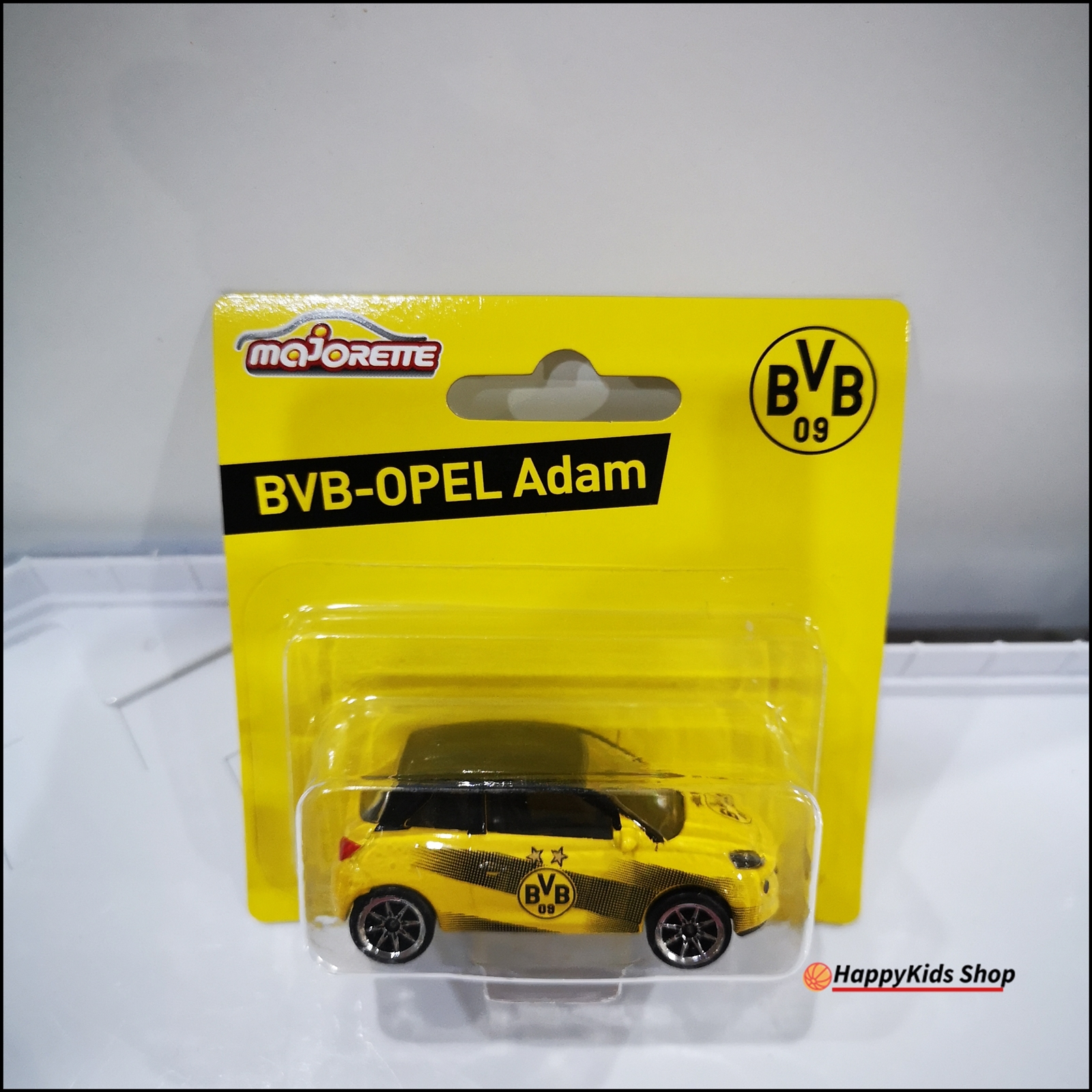 รถโมเดลสะสม Majorette – BVB OPEL Adam สีเหลือง น่ารักน่าสะสมมาก รถเหล็ก โมเดลรถยนต์
