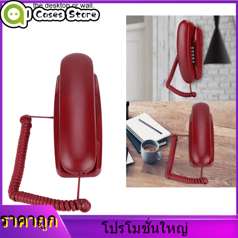 【ราคาถูกสุด】Telephone โทรศัพท์แบบมีสายเดสก์ท็อปสำหรับโรงแรมแฟลชสำหรับบ้านฟังก์ชั่น Redial