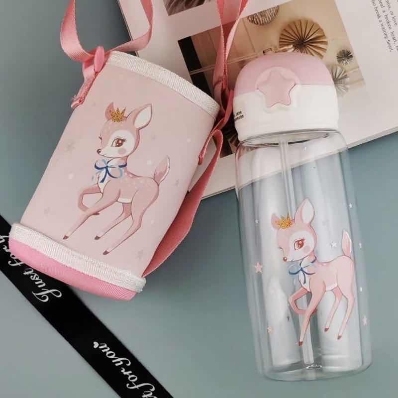 พร้อมส่ง?? ขวดน้ำเด้งหลอดเด้ง มีกระเป๋า ความจุ 700ml