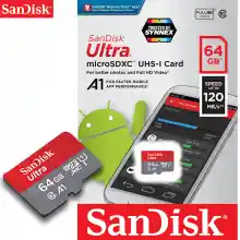 ภาพขนาดย่อของสินค้าSandisk Ultra microSD Card SDXC ความเร็วอ่าน 140MB/s ความจุ 64GB Class 10 A1 (SDSQUAB-064G-GN6MN) รุ่นใหม่ ไม่มีอะแดปเตอร์ เมมโมรี่ การ์ด แซนดิส Memory ประกัน Synnex 10 ปี