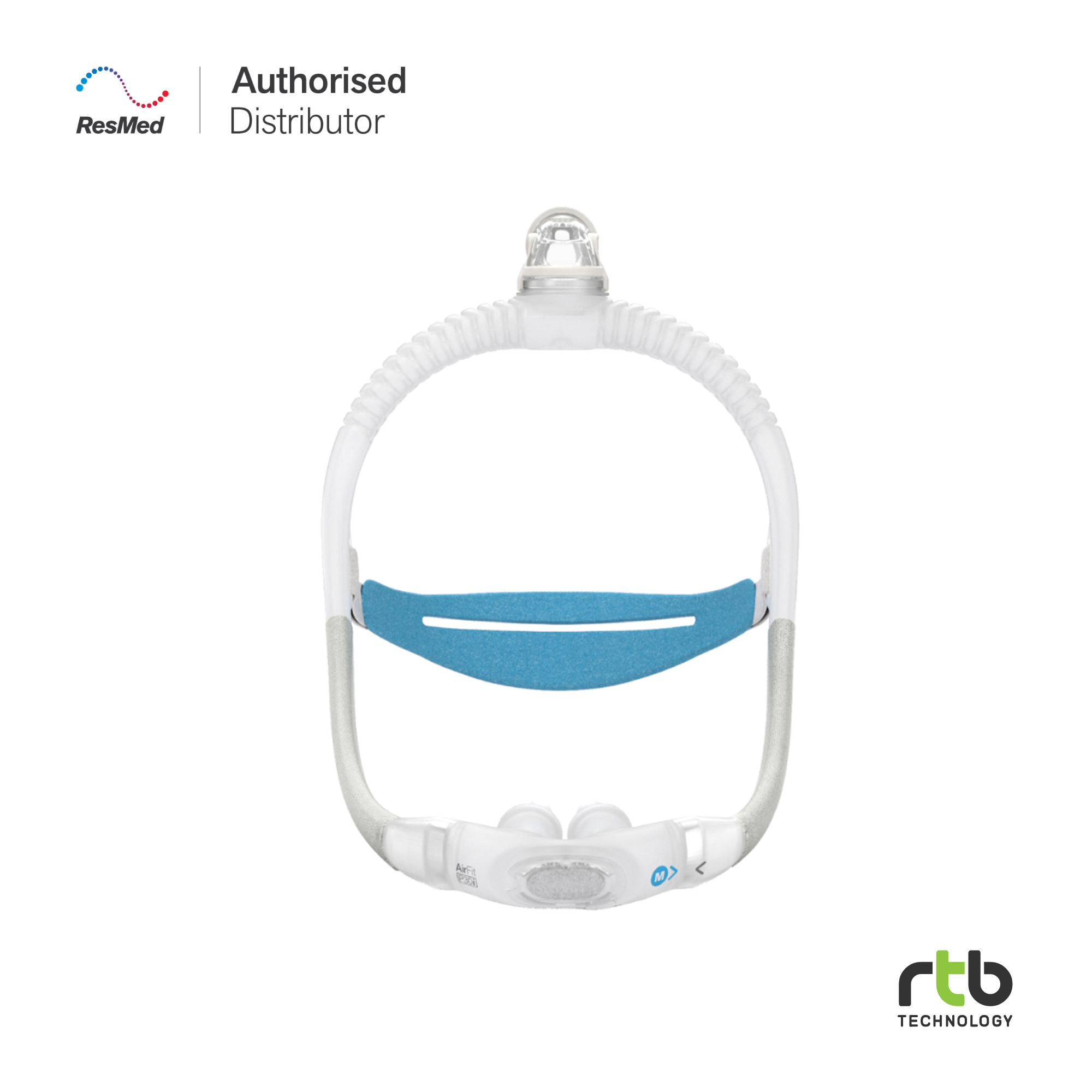 หน้ากากอนามัย กรองฝุ่นและเชื้อโรค ResMed หน้ากาก แบบหมอนรองจมูก CPAP รุ่น AirFit P30i