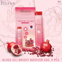 ภาพขนาดย่อของภาพหน้าปกสินค้าBloss Jeli Bright Booster 25g. 5 pcs.(บลอสส์ เจลิ ไบรท์ บูสเตอร์ 25 กรัม x 5 ซอง จำนวน 1 กล่อง) เจลิสีแดงผิวกระจ่างใส จากร้าน Bloss Natura บน Lazada