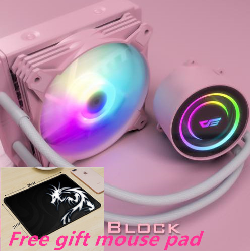 DarkFlash DX120 pink CPU Liquid water cooling Cooler RGB120mm pc Fan computer 3Pin LED Liquid Cooler พัดลมระบายความร้อนด้วยน้ำคอมพิวเตอร์ AIGO free gift mouse pad free shipping from BKK