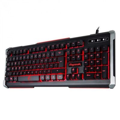 Razeak RK-8277 CHIMERA คีย์บอร์ดเกมมิ่ง ปุ่มยาง มีไฟ RGB ทะลุคีย์ภาษาไทย - (Black) Razeak RK-8277 CHIMERA คีย์บอร์ดเกมมิ่ง ปุ่มยาง มีไฟ RGB ทะลุคีย์ภาษาไทย - (Black)