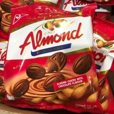 United Almond อัลมอนด์ เคลือบช็อกโกแลต 275 g