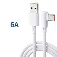 สายชาร์จ 6A ชาร์จเร็วสุดขีด สายถัก 90 องศา สายชาร์จเกมมิ่ง 120W เข้ากันได้กับอินเทอร์เฟซโทรศัพท์มือถือ TypeC iP Micro USB เหมาะสำหรับ Apple Huawei oppo vivo สายชาร์จโทรศัพท์มือถือ 1ม/2ม