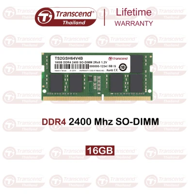 RAM - Memory for Notebook DDR4-2400 SO-DIMM 16GB : Premium Grade : Transcend - Limited Lifetime Warranty