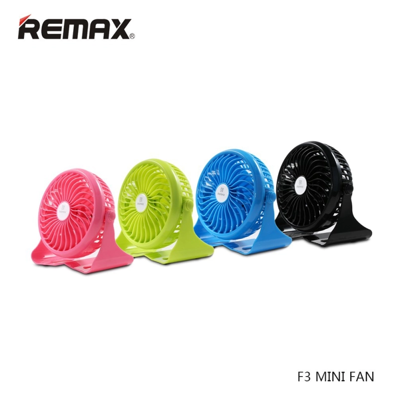 ภาพหน้าปกสินค้าClearance SALE - ลดล้างสต๊อค - ประกัน 1 เดือน : Remax พัดลม F3 F2 Portable พัดลมตั้งโต๊ะ ไม่มีแบตเตอรี่ No Battery กล่องบุบ Mini Fan 3-Mode Super Wind Cooling ปรับได้ 3 ระด