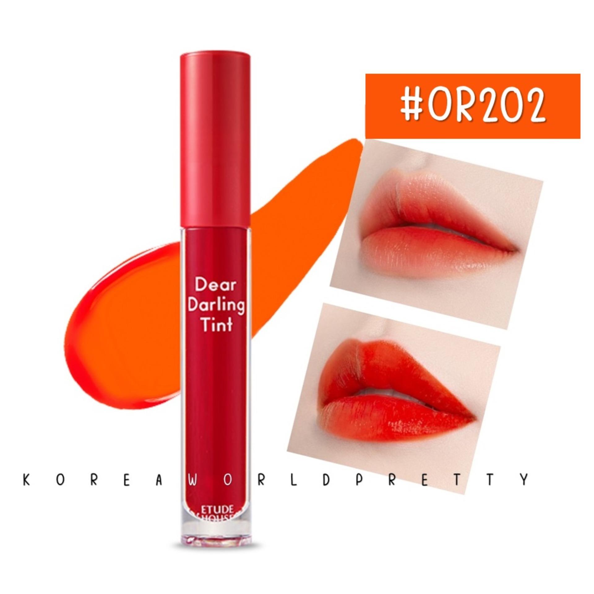 Etude Dear Darling Water Gel Tint 4.5g #OR202 (Orange Red) ลิปทินท์เนื้อเจล ที่ผสานไปด้วยสารสกัดจากผลไม้ ให้ความชุ่มชื้นและสีที่ชัดติดทน