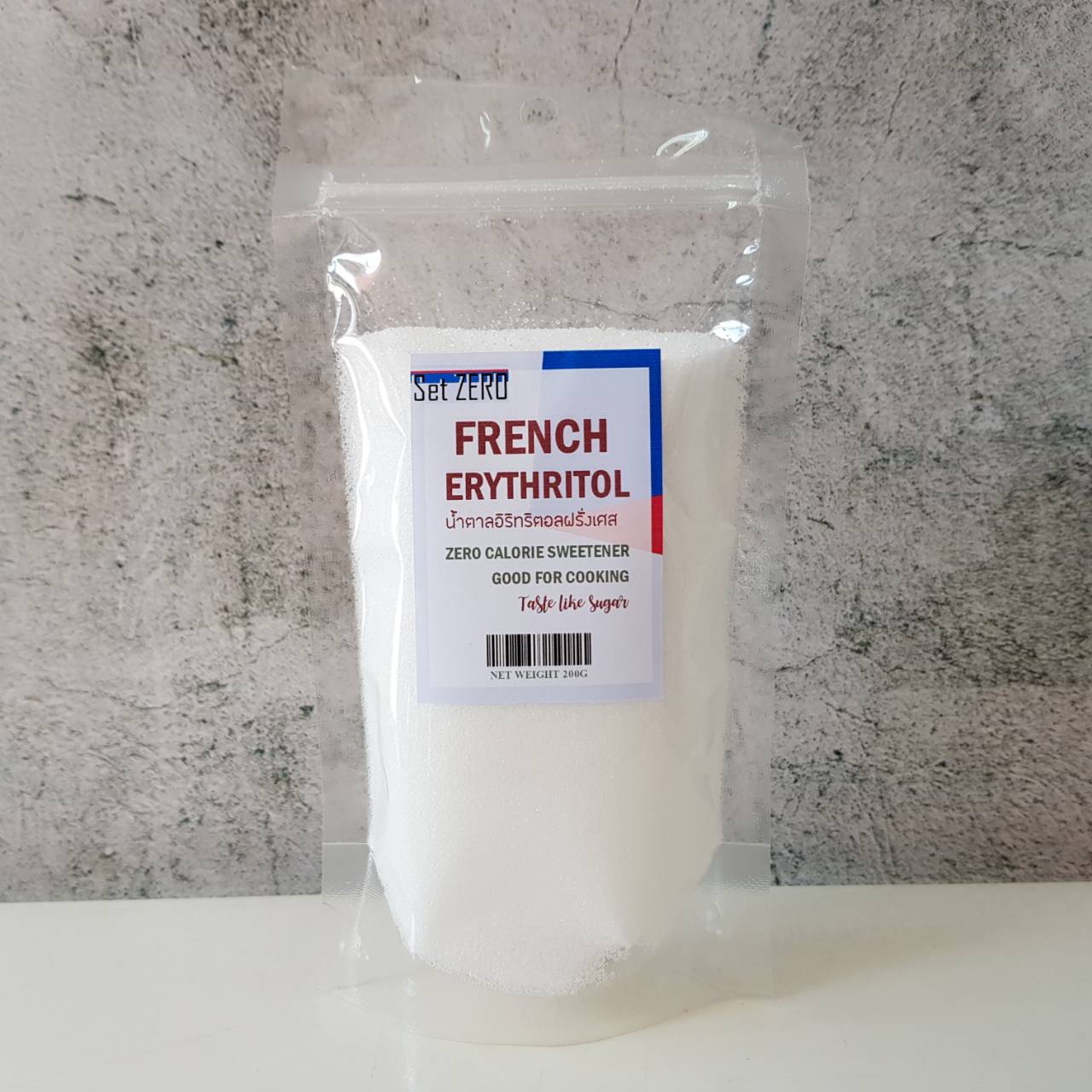 [Keto] น้ำตาลอิริตทริตอลฝรั่งเศส french erythritol ขนาด 200 กรัม น้ำตาลอิริต น้ำตาลคีโต KinD Keto