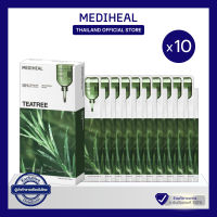 MEDIHEAL TEATREE ESSENTIAL MASK CALMING MOISTURE (10 ชิ้น) สูตรอ่อนโยน เพื่อดูแลปัญหาสิว ลดเลือนรอยแดงรอยดำจากสิว