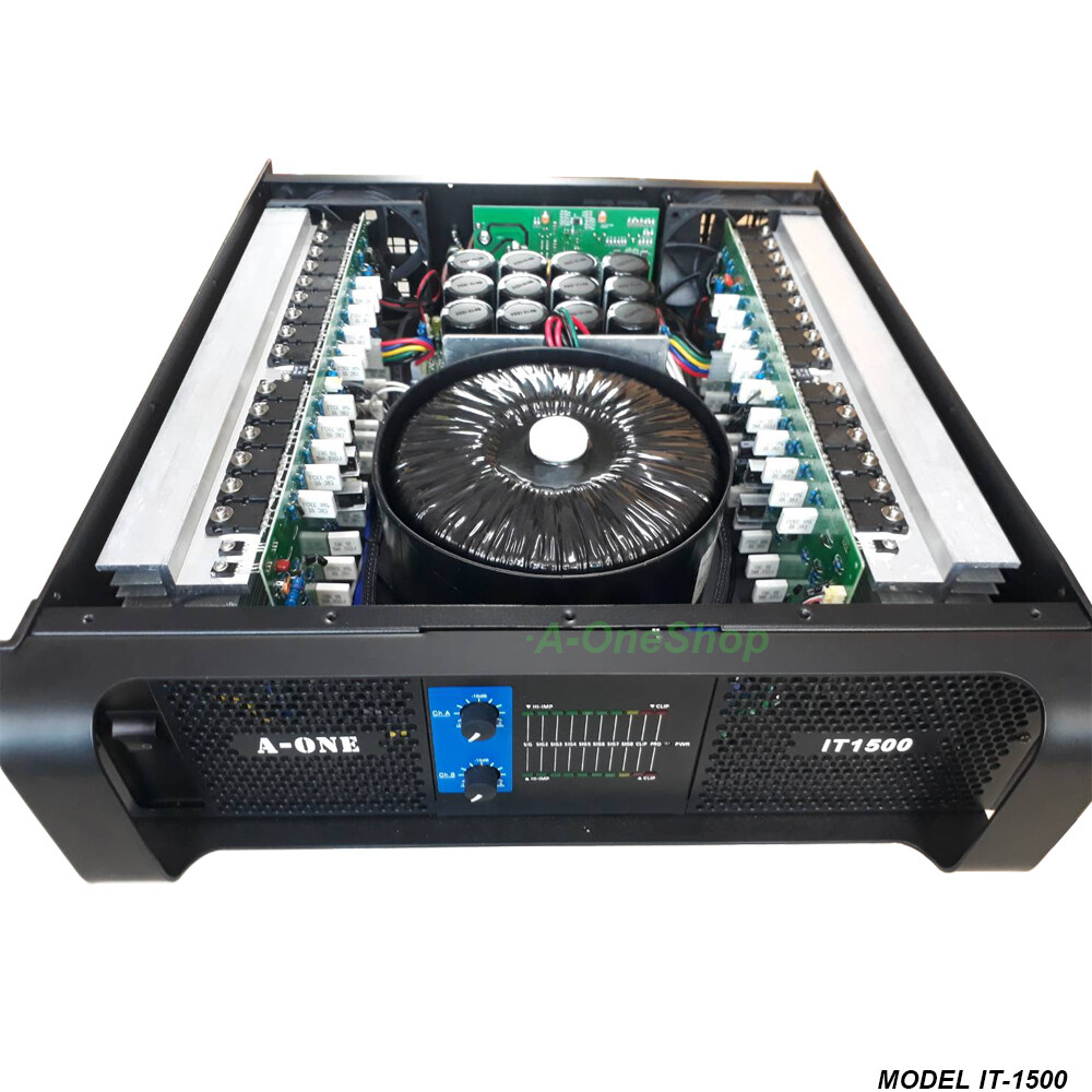 TDP SOUND A-ONE เพาเวอร์แอมป์ POWER 2400W RMS 8ohm เครื่องขยายเสียง 1200Wx2 รุ่นA-ONE IT1500 ราคา 13,900 บาท*ส่งฟรี