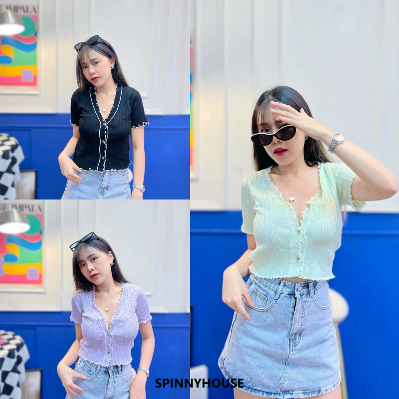 🌈SpinnyHouse🌈Shirt C knot waiting for short sleeve C wait russet ่า love chic work shirt fashion women C knot waiting for yarn⭐❤️ Shirt Tumbler ราคา 138 บาท*ส่งฟรี