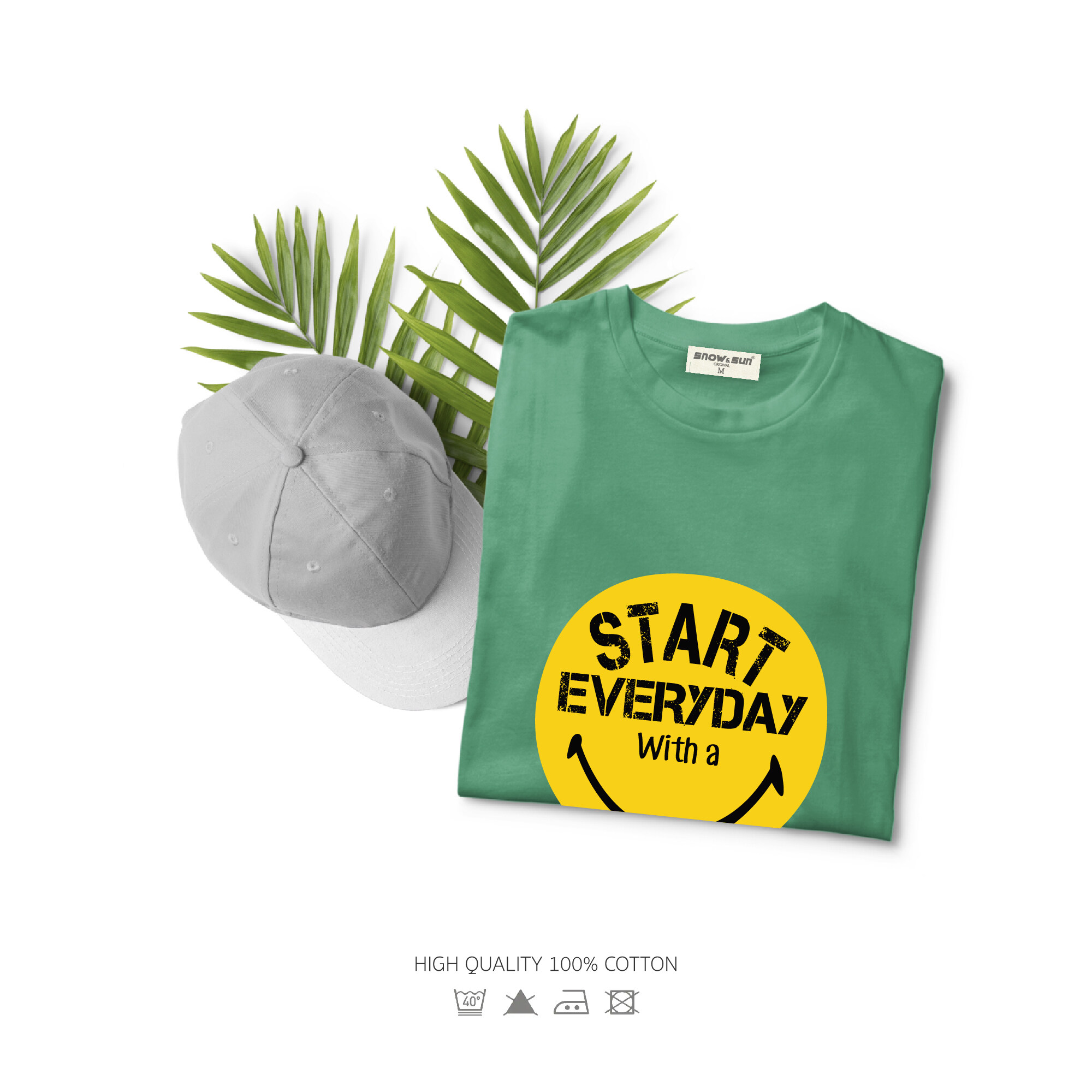 Snow&Sun เสื้อยืดลาย Start everyday with Smile มี 4 สีให้เลือก