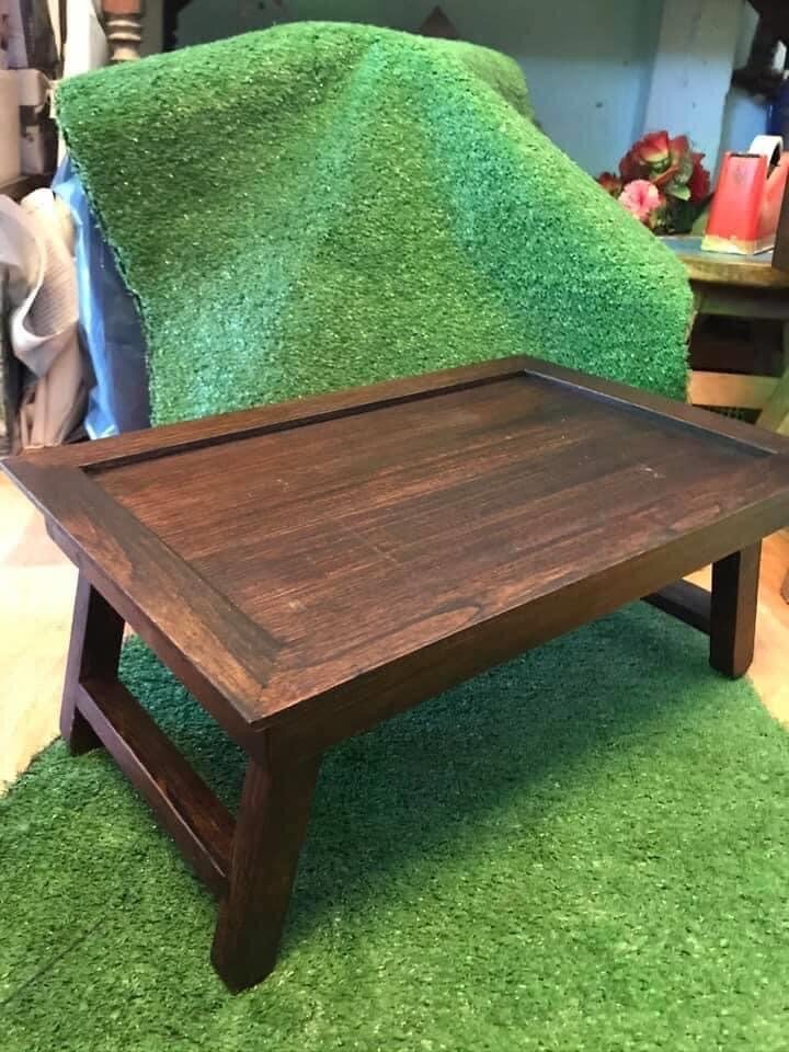 โต๊ะพับ ไม้สักแท้ 50x30x19cm
