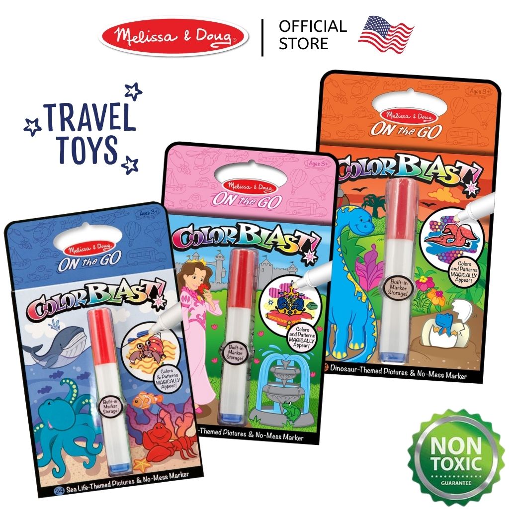 Melissa and Doug Color Blast ชุดสมุดระบายสี No-mess Markers ราคา 475 บาท*ส่งฟรี