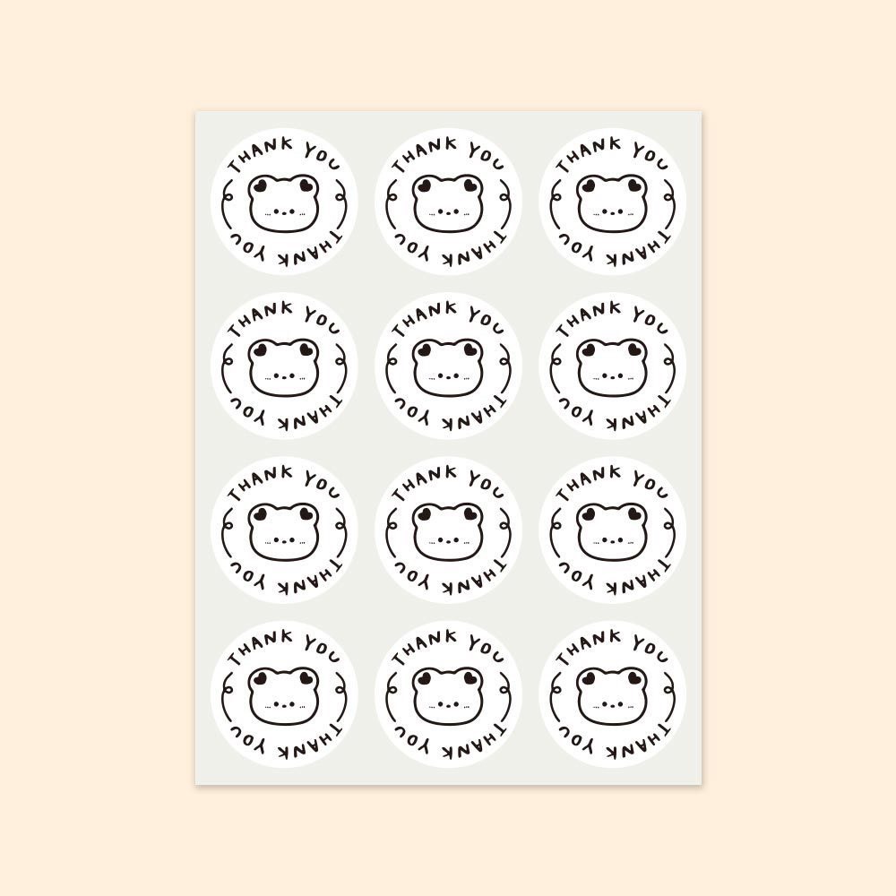สติกเกอร์ติดแก้ว กาแฟ ชา เครื่องดื่ม ขอบคุณ sticker coffee