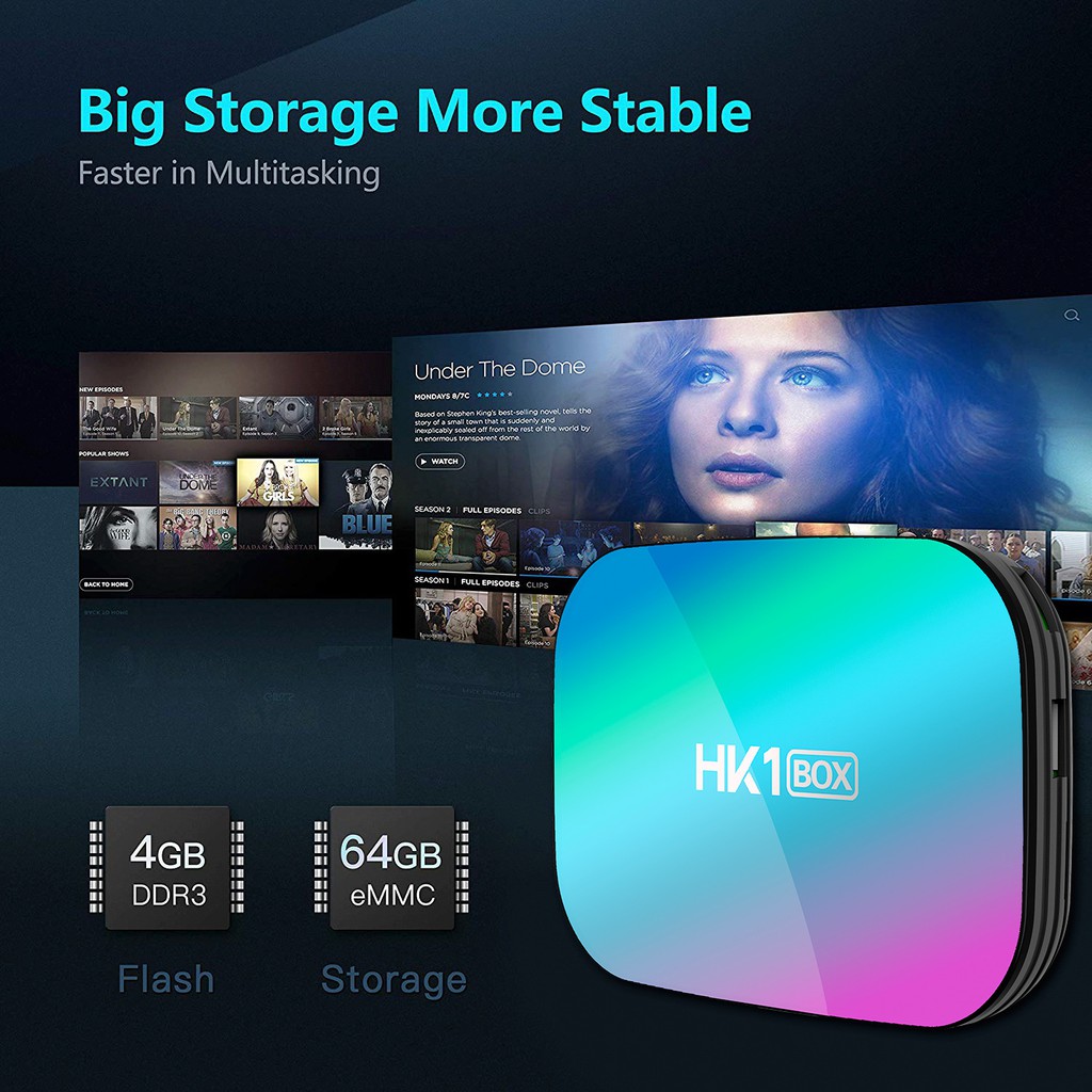 ⚡สินค้ามาแรง⚡กล่องแอนดรอยด์ทีวี HK1 BOX  Smart TV Box กล่องรับสัญญาณทีวีดิจิตอล กล่องรับสัญญาณทีวีดาวเทียม TV Receivers  Android box