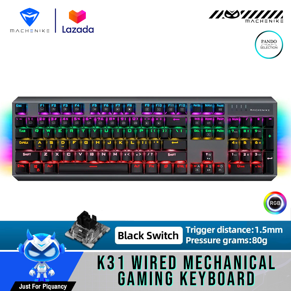 Machenike K31 เกมมิ่งคีย์บอร์ดแบบมีสาย 104 ปุ่ม  Mechanical Gaming Keyboard