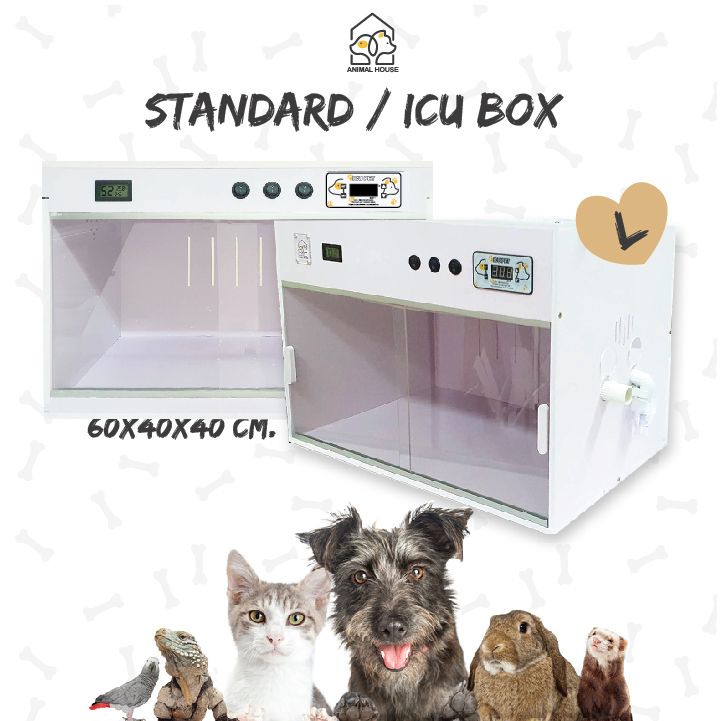 ตู้กกสัตว์ อนุบาลสัตว์ป่วย พ่นยา ให้ออกซิเจน สามารถใช้งานง่ายทำได้ที่บ้าน มีบริการหลังการขายขนาดใหญ่ size L 60*40*40 cm ราคา 2,810 บาท*ส่งฟรี