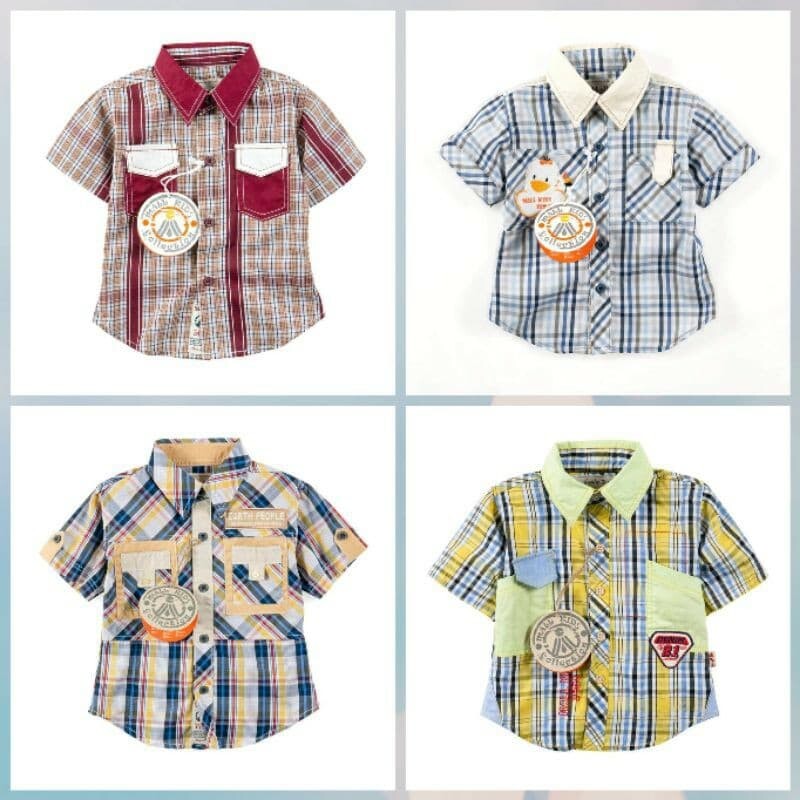 🤩🤩 เสื้อเชิตเด็กลายสก๊อต ไซส์ 6-24 เดือน🐧🐧เสื้อหล่อแบรนด์ MALL KIDS