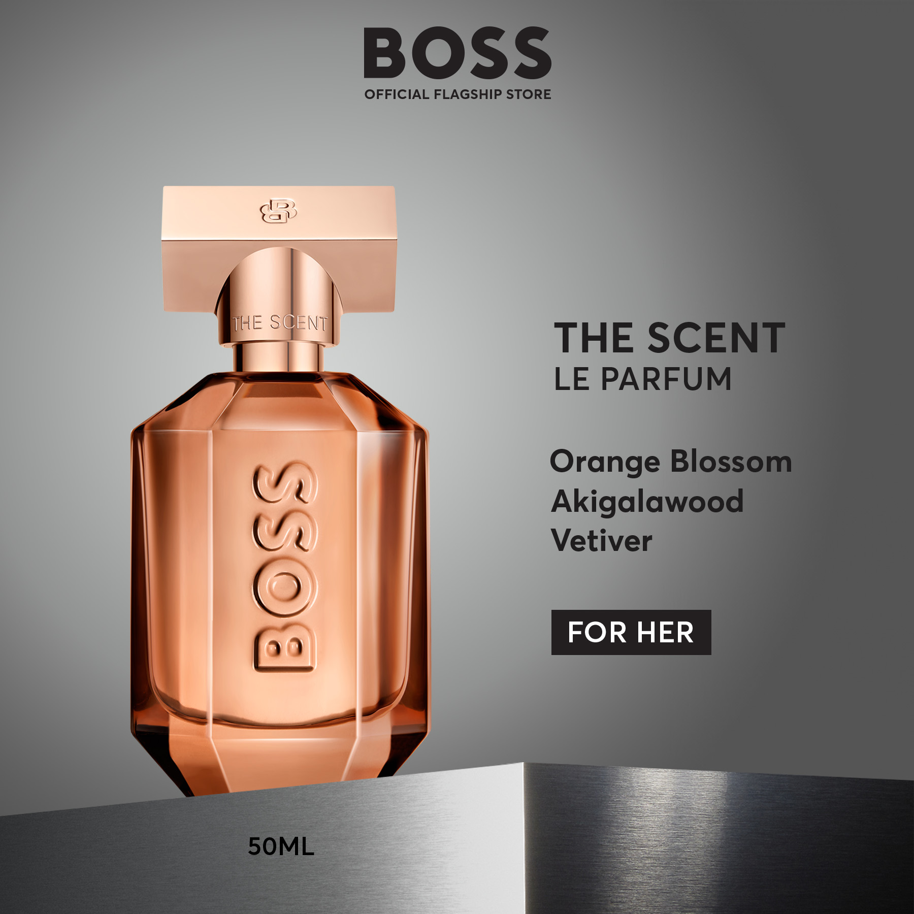 Boss the Scent for Her Le Parfum - Orange Blossom, Vetiver, Akigalawood | By Hugo Boss Fragrances ราคา 4,940 บาท*ส่งฟรี