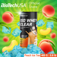 BioTechUSA Iso Whey Zero Clear 400g Peach Ice Tea (เวย์โปรตีนไอโซเลท ลีนเวย์) เวย์โปรตีนแบบใส ไม่มีกลิ่นนม เพิ่ม บำรุง สร้างกล้ามเนื้อ Whey Isolate with BCAA