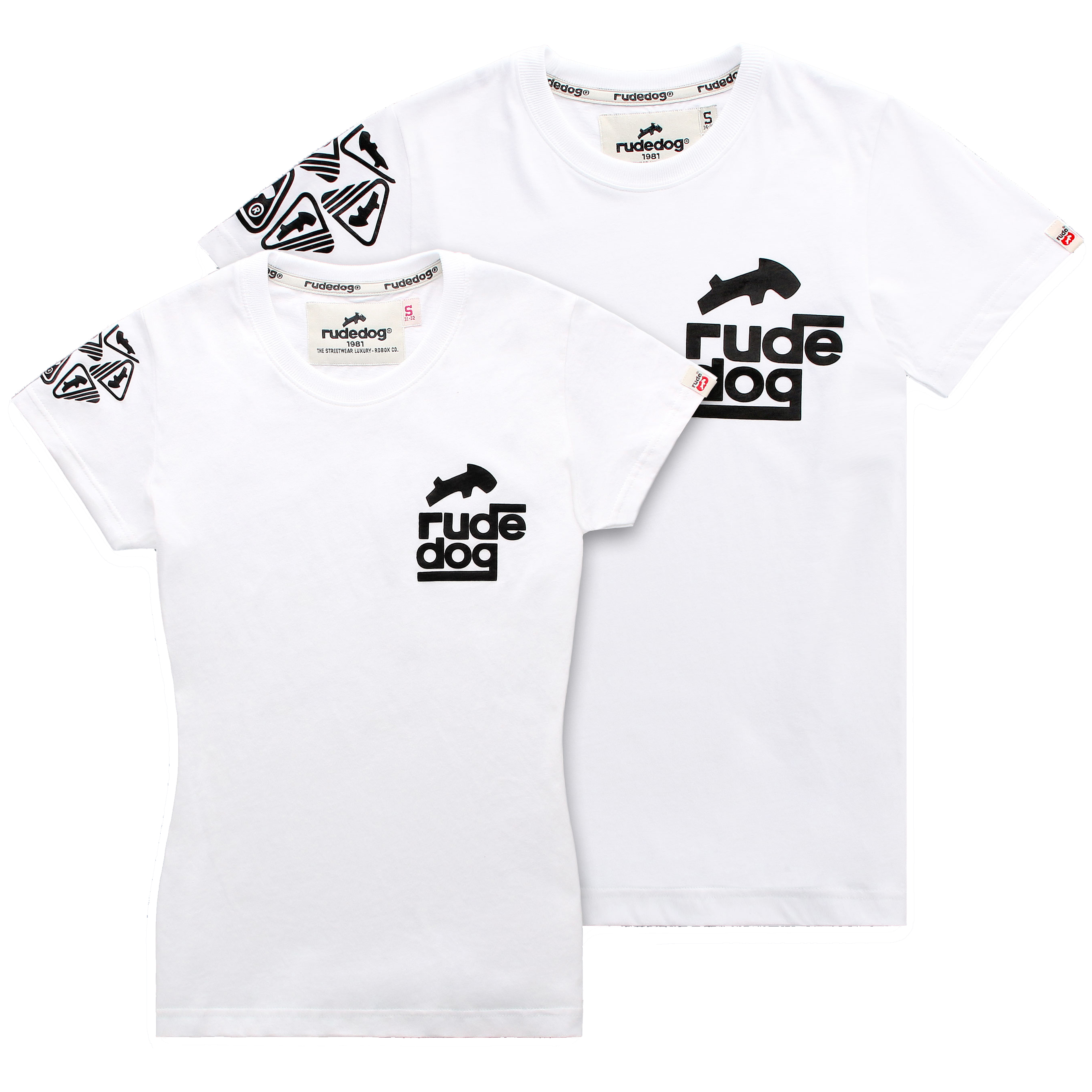 rudedog T-shirt เสื้อยืด รุ่น SquareRude (ผุ้หญิง) แฟชั่น คอกลม ลายสกรีน ผ้าฝ้าย cotton ฟอกนุ่ม ไซส์ S M L XL
