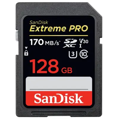 128 GB SD CARD (เอสดีการ์ด) SANDISK EXTREME PRO SDXC CLASS 10 (SDSDXXY_128G_GN4IN)